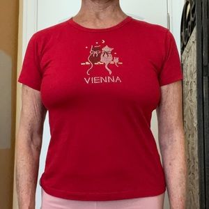 NWOT Red Souvenir TShirt from Vienna